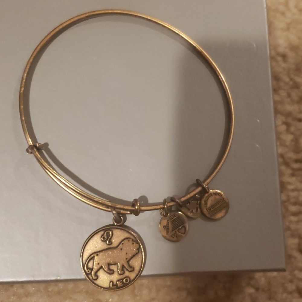 Alex and Ani Leo Zodiac charm bangle bracelet